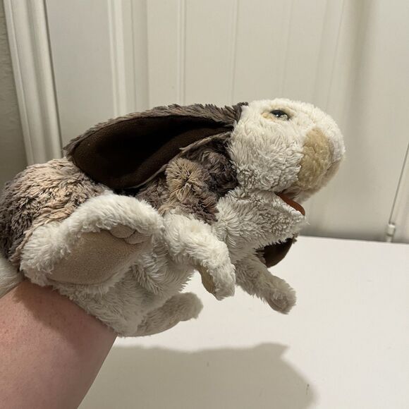Folkmanis Realistic Bunny Baby Lop Ear Rabbit Hand Puppet Plush 11" Life Like - Picture 12 of 13